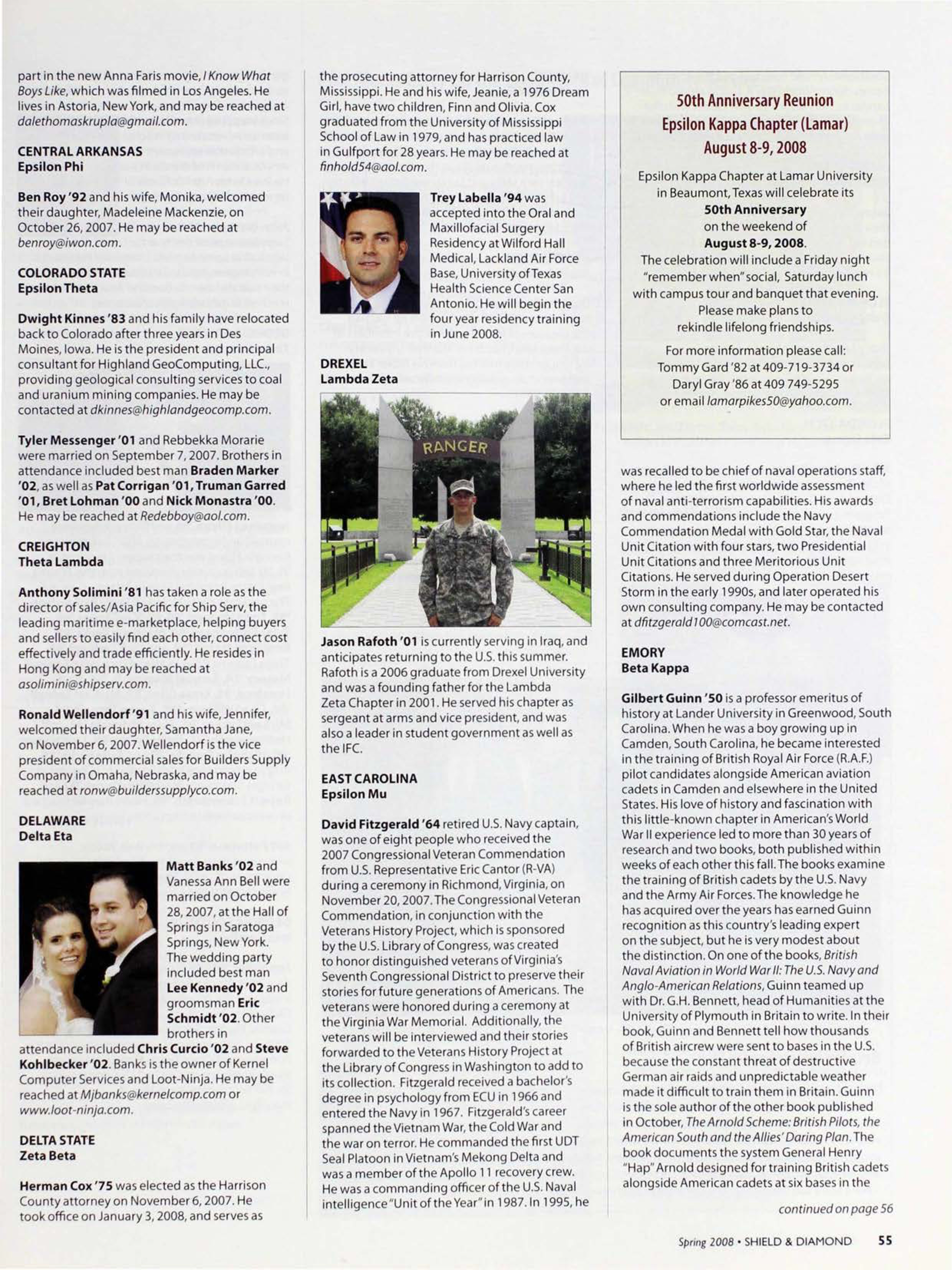 50th Anniversary Reunion Epsilon Kappa Chapter